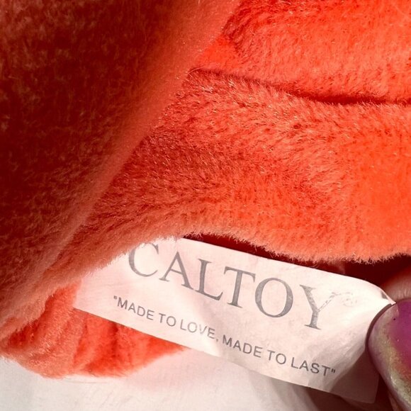 Caltoy Dragon 13" Plush Hand Puppet Orange Blue Sparkle Wings Stuffed Toy - Picture 10 of 10